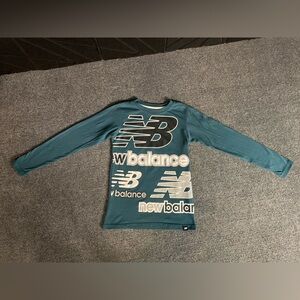 New Balance Teal Long Sleeve with Bold Logo